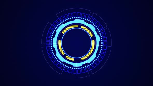 Circle futuristic hud element with alpha channel included.