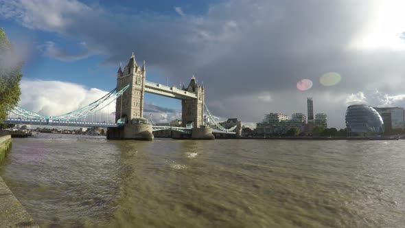 Tower Bridge and Thames River in London