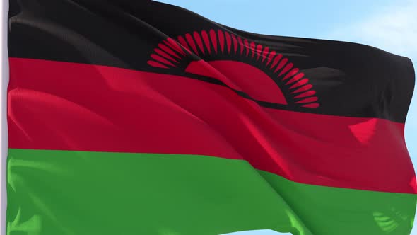 Malawi Flag Looping Background