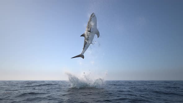 Shark Jump Out of Water 4k