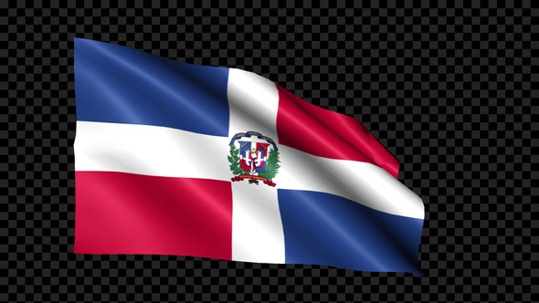 Dominican Republic Flag Blowing In The Wind alt