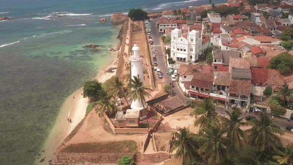 Galle Dutch Fort. Galle Fort, Sri Lanka, Aerial View alt