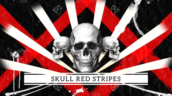 Skull Red Stripes