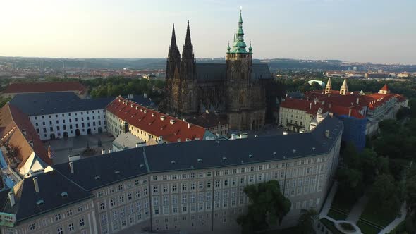 Aerial view of St. Vitus Cathedral 