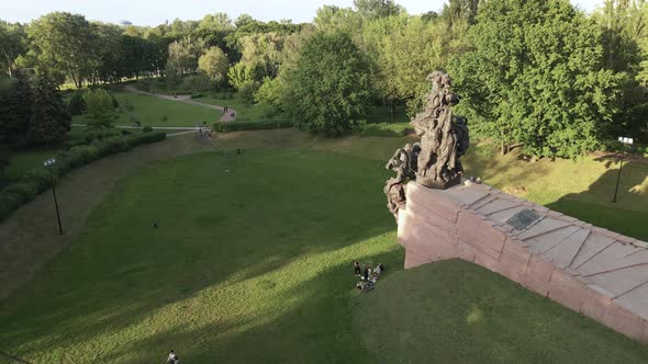 Kyiv, Ukraine: Babi Yar. Memorial Mass Murder of Jews. Aerial View alt