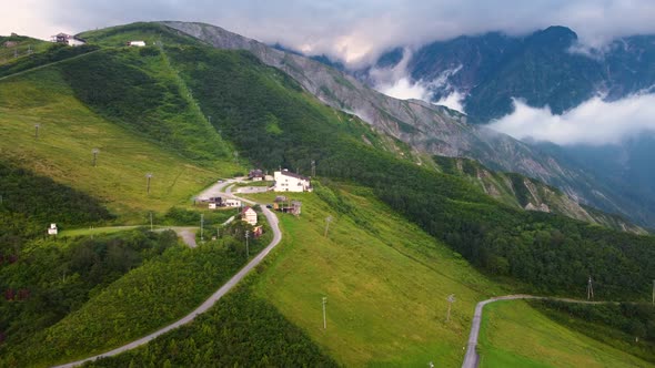 The aerial view of Hakuba alt