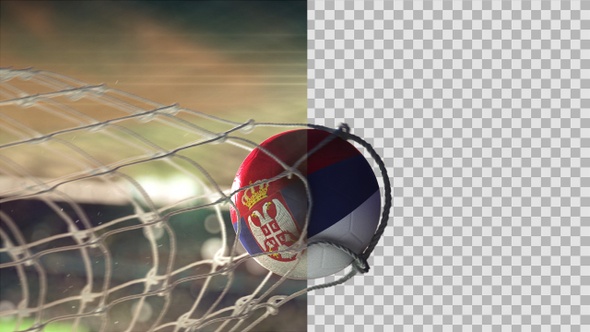 Soccer Ball Scoring Goal Night - Serbia