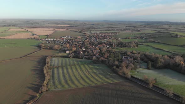 Fenny Compton Warwickshire Village Aerial Winter Landscape D Log