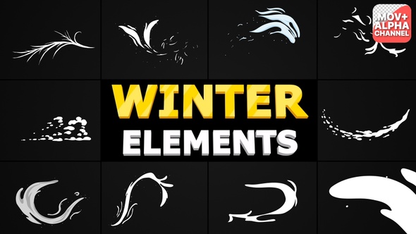 Hand Drawn Winter Elements | Motion Graphics