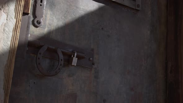 Old west jail door tilt up reveal window alt