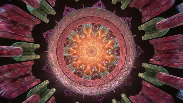 New Age Mandala 3D Loop Seamless Vj Trippy Color Digital Energy Audiovisual alt