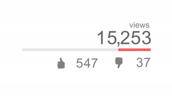 Social Media View Counter 03 Red alt