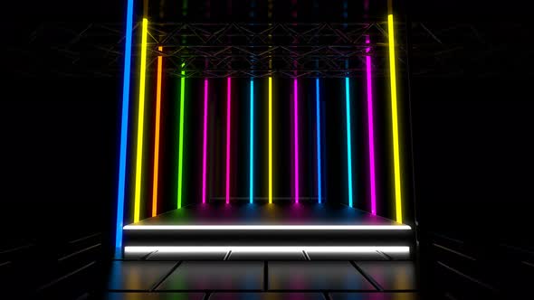 Neon Light Stage Background