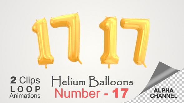 Celebration Helium Balloons With Number – 17