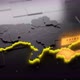 3d map of Ukraine and Crimea occupied by Russia - VideoHive Item for Sale