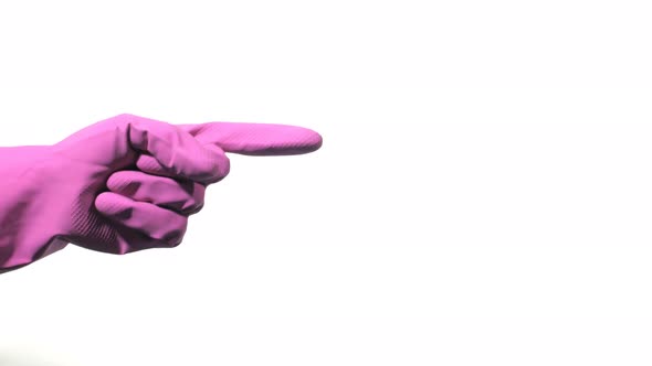 Hand With Purple Rubber Glove