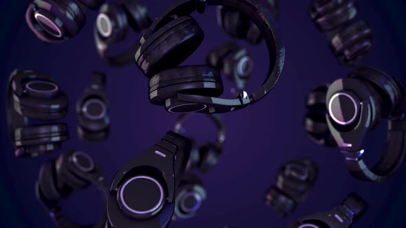 Abstract rotating headphones alt