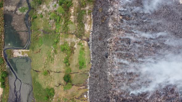Wetland landfill site is burn alt