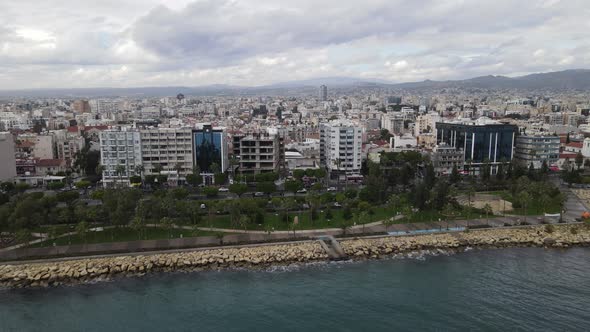 Cyprus. Limassol. City embankment. Mediterranean Sea.
