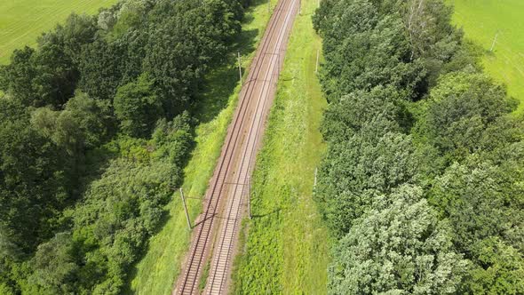 Train Way, Railway. Aerial.