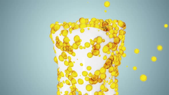 Teeth cleaning conceptual animation. Dental hygiene. Rotating camera. HD alt