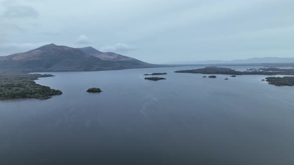 Killarney lake - County Kerry, Killarney National Park - Stabilized droneview in 4K alt