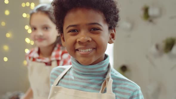 Portrait of Happy Boy on Culinary Masterclass alt