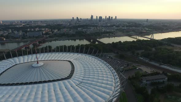 Aerial view of the National Stadium, Warsaw