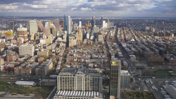 Brooklyn Skyline at Summer Day. New York City. Aerial View alt