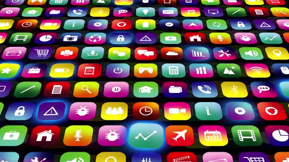 Mobile Apps Icon Data Digital Technology Background alt