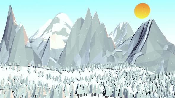 Lowpoly Winter 4k alt