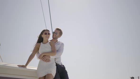 Romantic Couple on Yacht