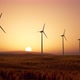Wind Turbines At Sunset - VideoHive Item for Sale