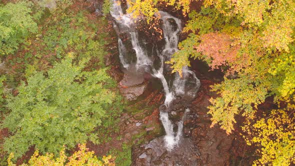 Flight Over Whisper Waterfall, Carpathian Mountains, Ukraine alt