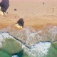 Aerial View of Beautiful Portuguese Beaches with Rocky Sandy Shores and Pure Sand for Tourists - VideoHive Item for Sale