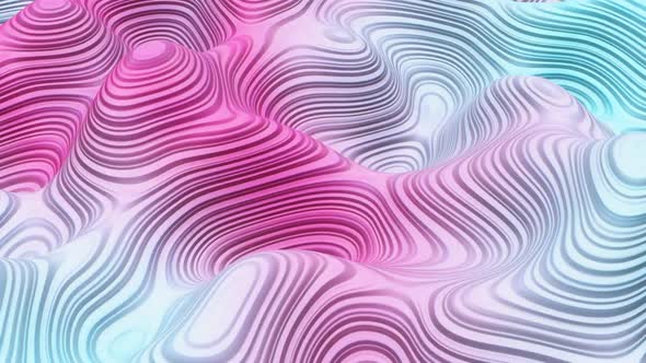Loop Vj Background Animation Of Pink Abstract Waves 02
