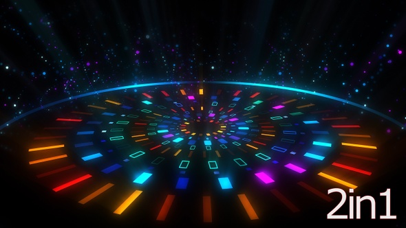 4k Neon Stage Particles Background