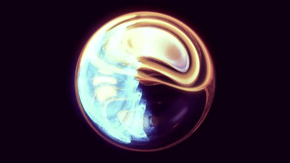 Blue and gold Magic Energy Sphere.