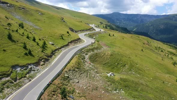 Aerial View Of Famous Romanian Mountain Road Transalpina 13 alt