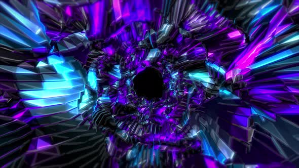 Colorful Abstract Tunnel Loop 4K