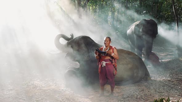 Farmers and monks village in Thailand alt