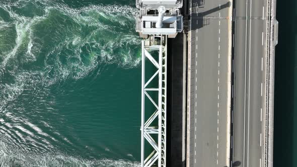Storm Surge Barrier in Eastern Scheldt From a Bird's Eye View alt