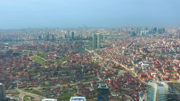Skyscrapers and Slums in Istanbul Turkey alt