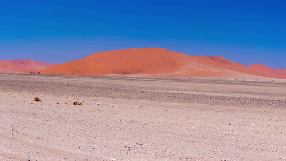 Panorama on colorful sand dunes and scenic landscape in the Namib desert, Namibia, Africa alt