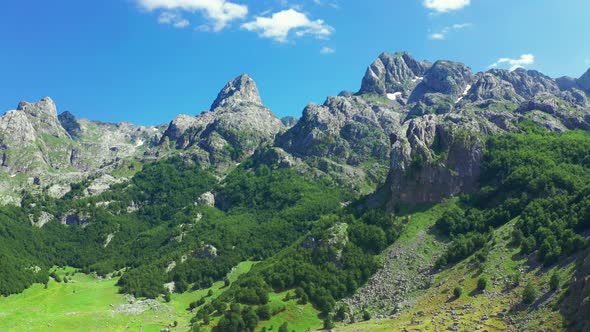 Beautiful Rocky Pasjak Mount Near Bukumirsko Lake in National Park Komovi Montenegro alt