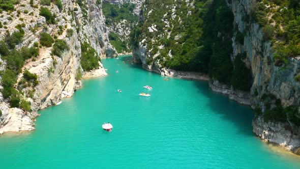 The Gorges of Verdon in France viewed from the Gatelas Bridge alt