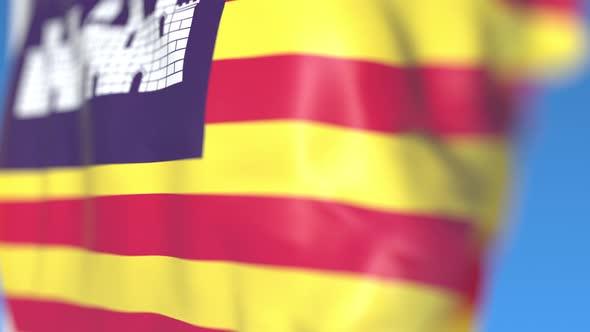 Waving Flag of Balearic Islands alt