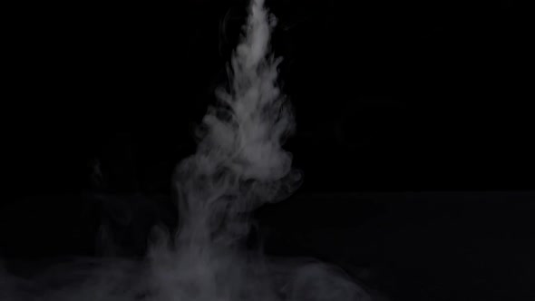 Abstract White Smoke In Slow Motion Black Background alt