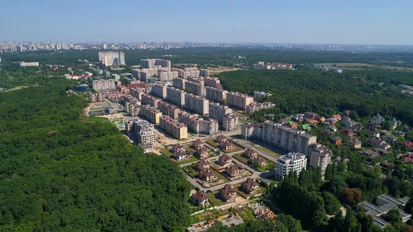 Drone Aerial View Cityscape Modern Building Residential Complex Crystal Springs alt