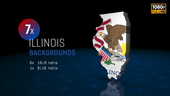 Illinois State Election Backgrounds 4K - 7 Pack